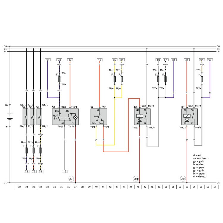 Set of circuit diagram masks T-Varia lighting