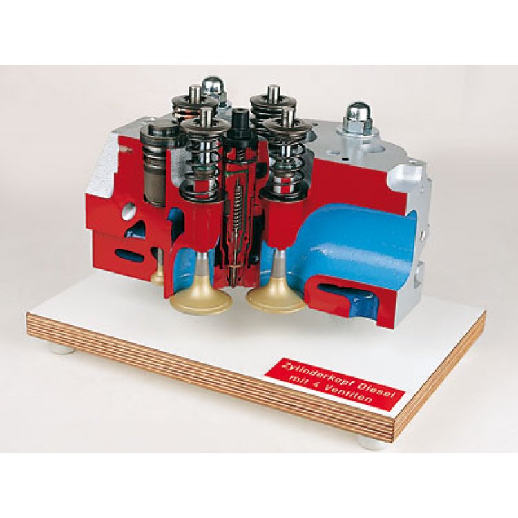 Cylinder head, diesel direct injection, with four-valve technology